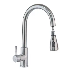 Смеситель Для кухни сенсорный с выдвижной лейкой Mixxus LUX-014 Sensor (нерж. сталь) (MI6230) №1