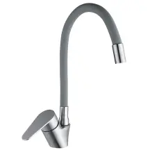 Смеситель Для кухни Mixxus NEO-011 REFL.Gray с силиконовым изливом (MI6557)