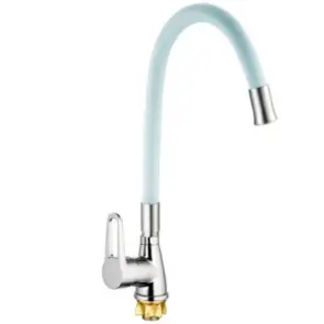 Смеситель Для кухни Mixxus SOP4-045 Reflector White с белым силиконовым изливом (MI6488) №1
