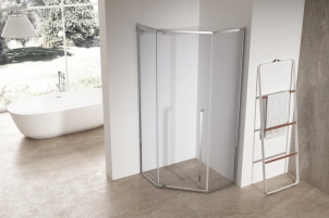 Душова кабіна без піддону Koer SR SC06-90x90x200-TR-01 прозоре скло Easy Clean 8мм, хром (KR5 №7