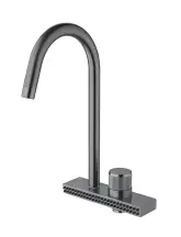 Смеситель Для кухни Mixxus FOL-011 Graphite с функц. "водопад" из нерж. стали (MI6346)