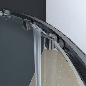 Душова кабіна без піддону Koer SR SC04-90x90x195-TR-07 прозоре скло Easy Clean 5мм, графіт (K №2