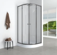 Душова кабіна з низьким піддоном Mixxus PLAIN SCT02-90x90x195-TR GRAPHITE прозоре скло 4мм (MI