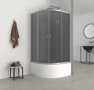 Душова кабіна з високим піддоном Mixxus PLAIN SCT01-90x90x195-GR SATIN сіре тоноване скло 4 №6