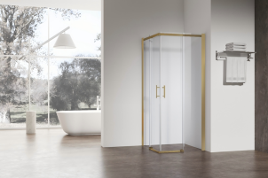Душова кабіна без піддону Koer SR SC03-90x90x200-TR-12 прозоре скло Easy Clean 6мм, матове з №7