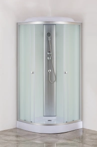 Бокс душовий без гідромасажу Mixxus STRONG SB02-90x90x215-FB SATIN з низьким піддоном (MI6886) №4