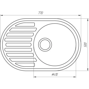 Гранитная мойка Globus Lux OHARA слоновая кость 770х500мм-А0005 №4