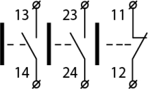 XAL-B361Н29 Пост тримісний "Старт1- Старт2- Стоп" №8
