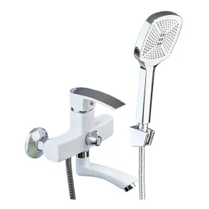 Смеситель для ванной Mixxus Magnum 009 (Euro) White-Chrome (MI6203) №1