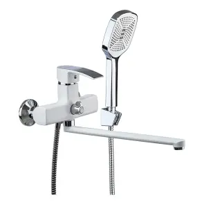 Смеситель для ванной Mixxus Magnum 006 (Euro) White-Chrome (MI6202) №3