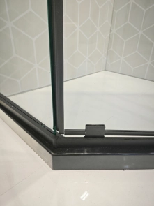 Душова кабіна без піддону Koer SR SC06-90x90x200-TR-07 прозоре скло Easy Clean 8мм, графіт (K №8