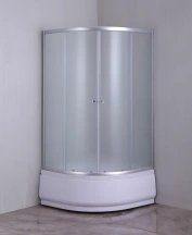 Душова кабіна з високим піддоном Mixxus PLAIN SCT01-90x90x195-FB SATIN матове скло 4мм (MI6894)