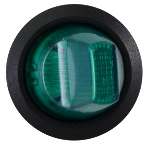 KCD1-5-101NH GR/B 220V Переключатель 1 клав. высокий зеленый с подсветкой №2