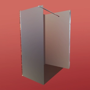 Душевая перегородка Koer SR SP01-100x200-TR-01 Walk-In прозрачное стекло Easy Clean 8мм, хром (KR53 №3