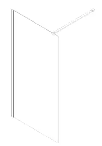 Душевая перегородка Koer SR SP01-100x200-TR-01 Walk-In прозрачное стекло Easy Clean 8мм, хром (KR53 №7