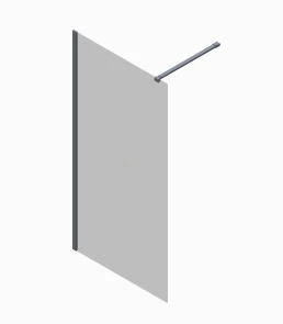 Душевая перегородка Koer SR SP01-100x200-TR-01 Walk-In прозрачное стекло Easy Clean 8мм, хром (KR53 №16