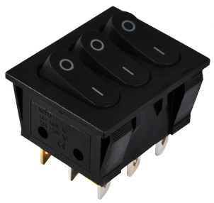 KCD2-3101 B/B Перемикач 3 клав. чорний №1