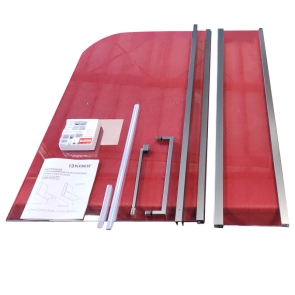 Шторки стеклянные на ванну Koer SR BS04-95x140-TR-07 прозрачное стекло 6мм, графит (KR5404) №3