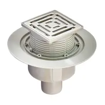 Душевой трап из нержавеющей стали SUS304 Koer FD14-100x100-180 (прямой отвод) (AC0662)