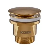 Донный клапан для раковины универсальный (с/без перелива) Koer PW-01-10 автоматический (Click-Clack