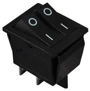 KCD2-2101 B/B Переключатель 2 клав. черный №1