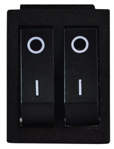 KCD2-2101 B/B Переключатель 2 клав. черный №2