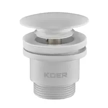 Донный клапан для раковины универсальный (с/без перелива) Koer PW-01-03 автоматический (Click-Clack
