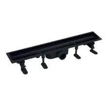 Душовий трап MIXXUS DRAIN-06-70 BLACK із пласт. основою та накладкою з нерж. сталі 70x700мм (MI6530)