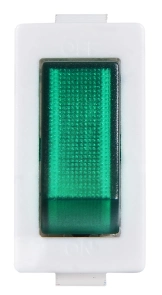 KCD3-101N-13 GR/WH 220V Переключатель 1 клав. зеленый с подсветкой №2