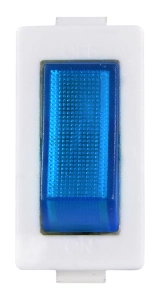 KCD3-101N-13 BL/WH 220V Переключатель 1 клав. синий с подсветкой №2