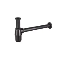 Сифон для раковины Mixxus SIPHON-01 BLACK без выпуска (под донный клапан) без ревизии (Цвет черный)