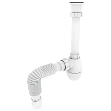 Сифон для раковины Zerix SU-03-А с ревизией (Цвет белый) 1 1/4'' (ZX5083)