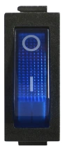 KCD3-101N BL/B 220V Перемикач 1 клав. синій з підсвічуванням купити в Україні