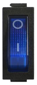 KCD3-101N BL/B 220V Перемикач 1 клав. синій з підсвічуванням №1