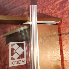 Душова перегородка Koer SR SP02-100x200-TR-12 Walk-In проз.скло Easy Clean 8мм, матове золото ( №6