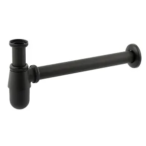 Сифон для раковины Mixxus SIPHON-01 BLACK без выпуска (под донный клапан) без ревизии (Цвет черный) №1