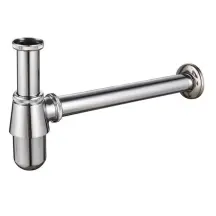 Сифон для раковины Mixxus SIPHON-01 без выпуска (под донный клапан) без ревизии (Цвет хром) 1 1/4''