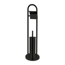 Єршик підлоговий з папероутримувачем Zerix Kit ME04 Black (ZX4644)