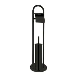 Єршик підлоговий з папероутримувачем Zerix Kit ME04 Black (ZX4644) №1
