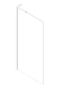 Душевая перегородка Koer SR SP02-100x200-TR-01 Walk-In прозрачное стекло Easy Clean 8мм, хром (KR53 №26