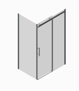 Боковая стенка для кабины Koer SR SW01-90x200-TR-07 прозрачное стекло Easy Clean 8мм, графит (KR538 №17