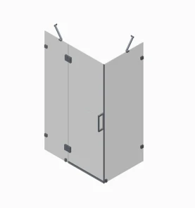 Бічна стінка для кабіни Koer SR SW04-80x200-TR-01 прозоре скло Easy Clean 10мм, хром (KR5389 №2