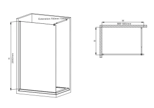 Душова перегородка Mixxus Premium FLAT SP01-90x200-TR Chrome Walk-In прозоре скло 8мм (MI6850) №4