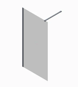 Душова перегородка Koer SR SP01-120x200-TR-01 Walk-In прозоре скло Easy Clean 8мм, хром (KR53 №2