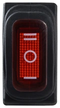 KCD3-103W R/B Переключатель 1 клав. опрокидывающийся (красный) купить в Киеве