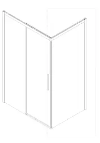 Боковая стенка для кабины Koer SR SW05-90x200-TR-01 прозрачное стекло Easy Clean 6мм, хром (KR5407) №18