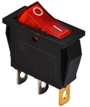 KCD3-101N R/B 220V Переключатель 1 клав. красный с подсветкой купить