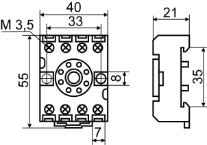 PF083A-E колодка под реле МК2P №2
