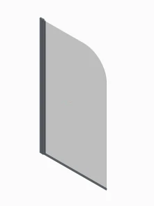 Шторки скляні на ванну Koer SR BS01-80x140-TR-01 прозоре скло 6мм, хром (KR5400) №2