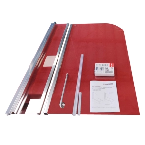 Шторки стеклянные на ванну Koer SR BS03-95x140-TR-01 прозрачное стекло 6мм, хром (KR5402) №12